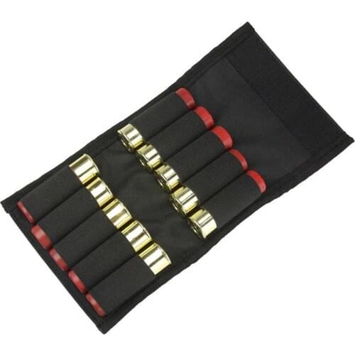 Tactical 10 Round Shot gun Magazine Pouch Molle Ammo Holder for 12GA 20GA Airsoft Gun Rifle Bullets Holster Vest Belt Bag Gear