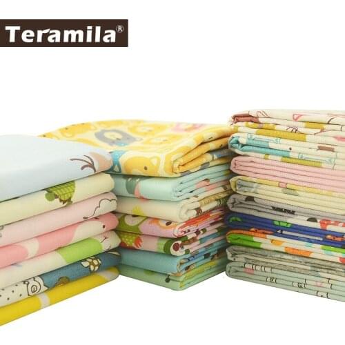 Teramila Cartoon Design 100% Cotton Fabric Telas 50x100cm/pcs DIY Patchwork Algodon Kids Cloth Craft Tissus Qulits Sewing Pillow