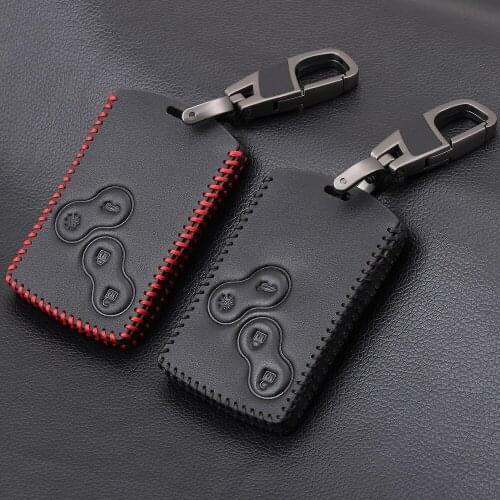 VCiiC Fashion Leather Key Case Holder Keychain For Renault Koleos Laguna 2 3 Megane 2 Sandero Scenic Captur Clio Duster Fluence