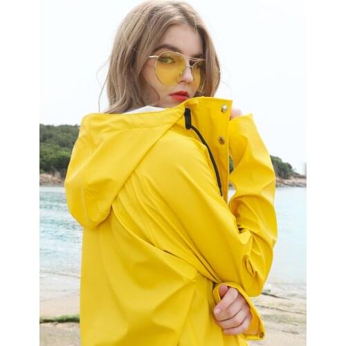Adult Outdoors Raincoat Jacket Hiking Long Womens Waterproof Raincoat Camping Impermeable Capa De Chuva Woman Jacket BE50rc