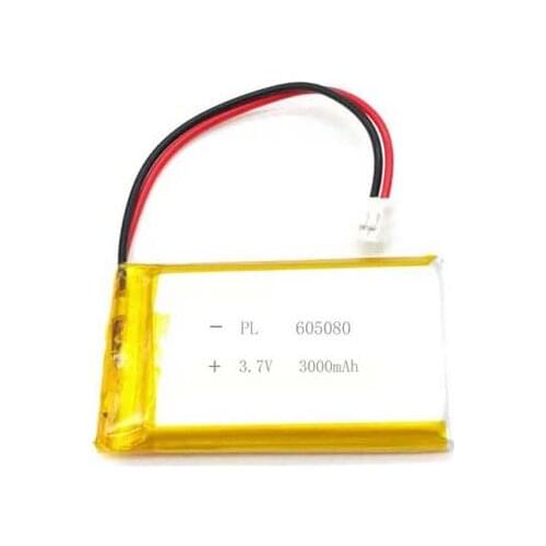 2/5/20/200/1000/10000pcs 3.7V 3000mAh 605080 Li Lithium Polymer ion Battery with 2.0mm JST