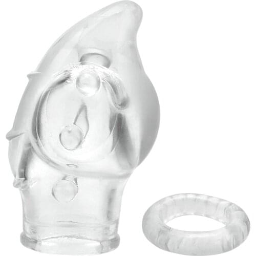 2 Piece/set Reusable Penis Ring Penis Extender Sleeve Set Foreskin Correction Penis Extension Sleeve G Point Stimulate