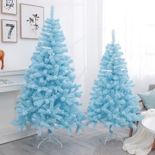 2021 New Blue Christmas Tree Creative PVC Encryption For Home Decorations New Year Ornaments Desktop Decor Christmas Tree