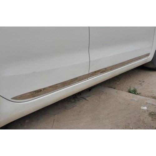 Higher star stainless steel 4pcs car side door surface protection decoration trim for KIA Rio/K2 2011-2016