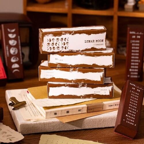 4packs/lot time set series stamp DIY wooden rubber stamps for scrapbooking stationery scrapbooking standard stamp
