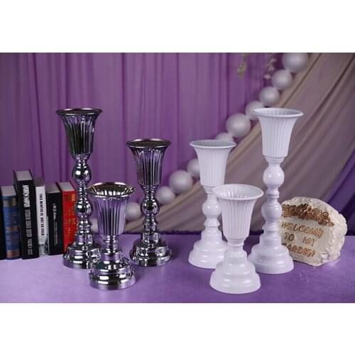 9pcs/lot Luxury Wedding Silver Flower Stand,Banquet Flower Vase,Wedding road lead Wedding Props,Party Table Centerpiece