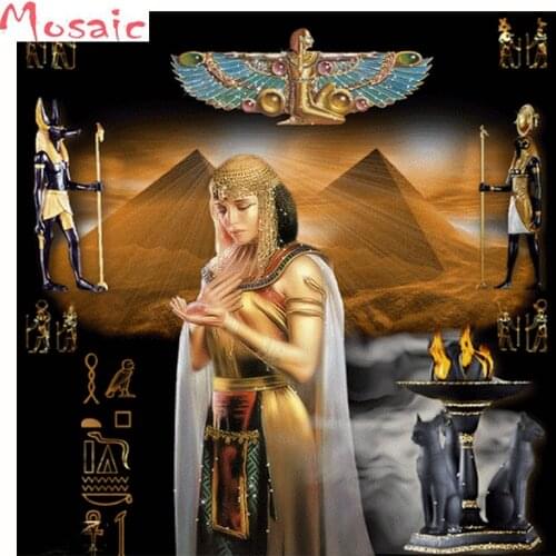 Full Round /Square 3D DIY Diamond Painting Queen of egypt Diamond Embroidery 5D Diamond Cross Stitch Diamond Mosaic