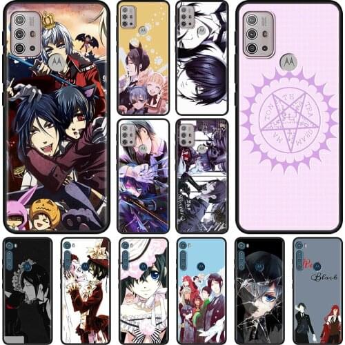 Black Case For Moto G9 G8 Play Power Lite One Fusion E6s G30 Edge G Stylus Bumper Soft TPU Fundas Coque Black Butler