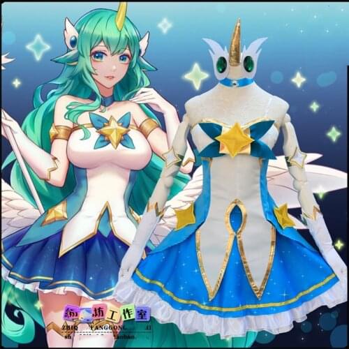Game LOL Soraka Cosplay Costumes Christmas Cosplay Rascal Jinx Lolita Bikini Set Cosplay Costumes