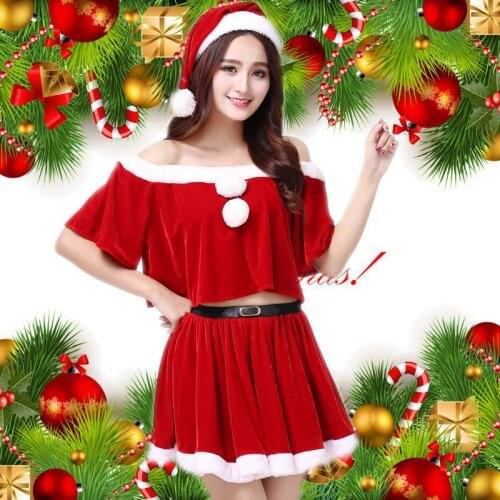 New best-selling high qualityChristmas carnival party stage performance costume suit Santa Claus uniform cosplay party costume