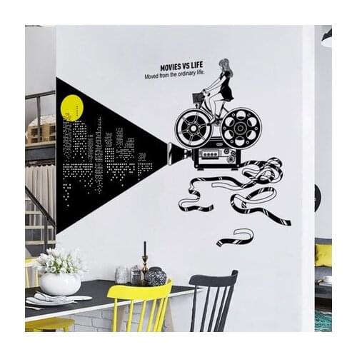 Creative Poster Wall Stickers Self-adhesive Bedroom Accessories Wall Paste Painting Cinema Wall Decals Personal Vestibule Mural