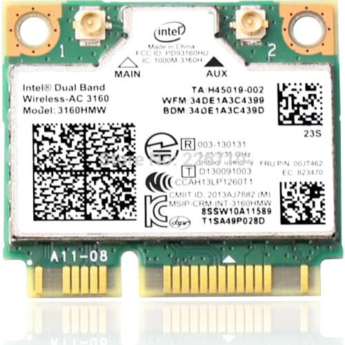Len.ovo M40-70 M30-70 00JT462 INTEL Wireless AC 3160 3160HMW BT4.0 Wifi WLAN Card