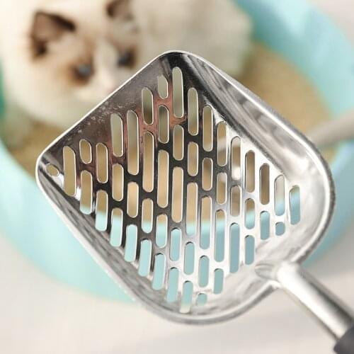 Pet Cat Dog Metal Litter Scoop Aluminum Alloy Shovel Sand Waste Cleaning Tools for Household Animal Cats Decoration