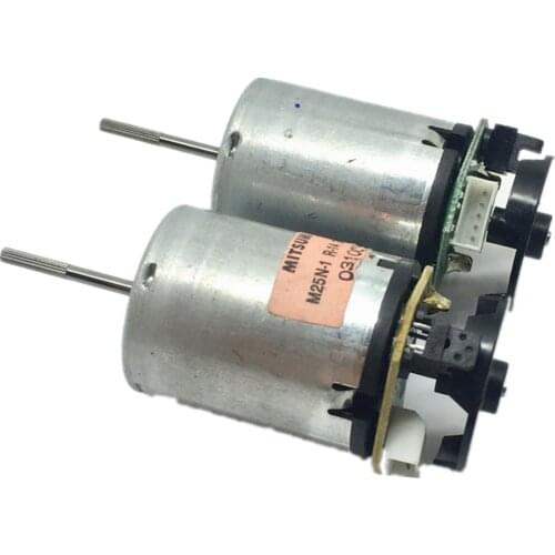 MITSUMI Micro 370 Motor RK-370SD-5028 DC 12V 18V 24V Volt 6400RPM Speed Measuring Encoder Long Shaft Embossed Shaft DIY Toy