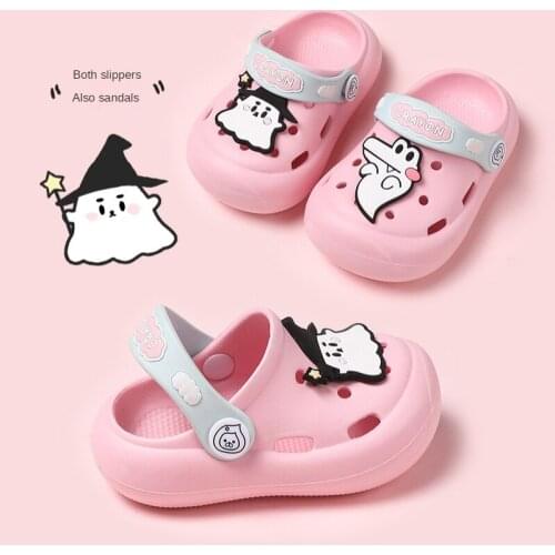 Infants Baby Cute Children Sandals and Slippers Childrens Slippers Summer Boys and Girls Indoor Soft-soled Non-slip Hole Shoes