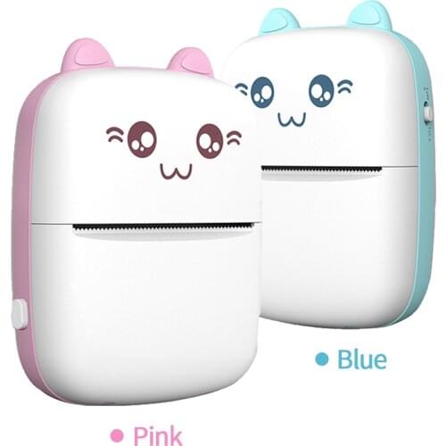 Mini Thermal Printer Wirelessly BT 200dpi Photo Label Memo Wrong Question Printing with USB Cable Portable Mini Thermal printer