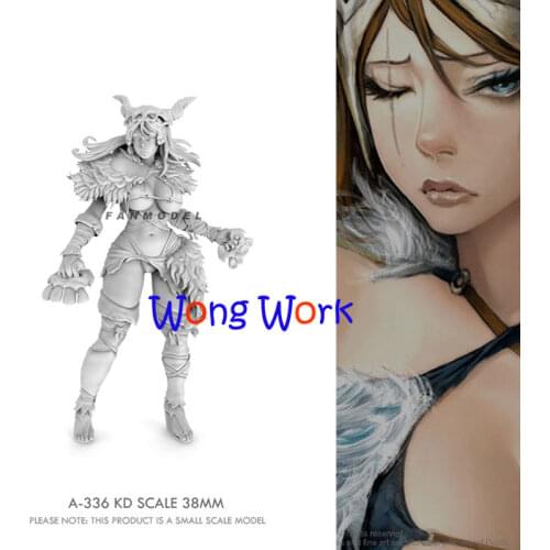 Wong Work Unpainted Resin 38mm Beauty Soldier Unassembled Garage Kits GK Model Kit Figure A-336