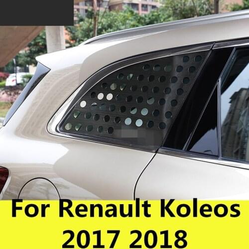 For Renault Koleos 2017 2018 Rear car window glass decorative stickers after the triangle sequins exterior modification