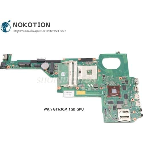 NOKOTION For HP Pavilion DV4 DV4-5000 Laptop Motherboard SLJ8C HM76 Chipest GT630M 1GB GPU 676759-501 676759-001
