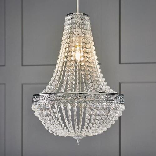 Premium Crystal Chandelier Classic Moroccan Vintage Ceiling Light Shade Drop Light Easy Fitting Charlotte Pendant Lampshade