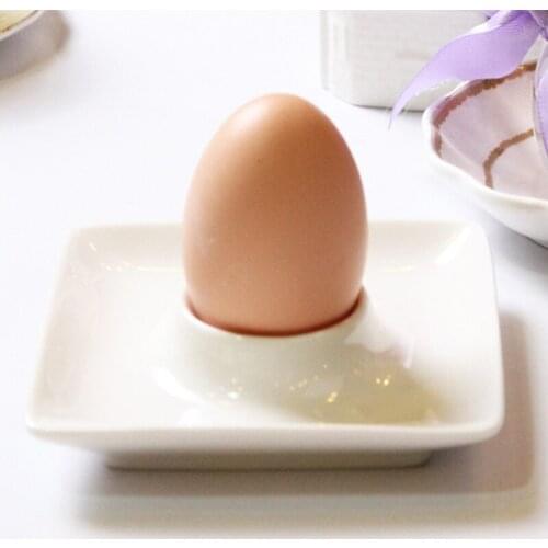Egg Rack Creative Egg Plate Ceramic Egg Dish Holder Square Tableware Hotel Restaurant Western Breakfast Buffet Tray