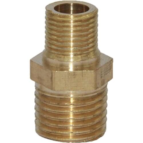 Double Ended Brass Straight Pipe Fitting Air Hose Line Adapter Water Pipe Coupler Reducer