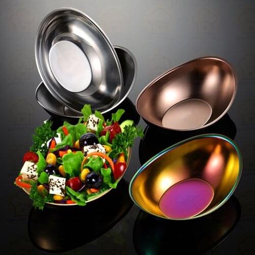 Salad Bowls Kitchen Soup Noodle Rice Bowl Stainless Steel Thickened Double Layer Thermal Insulation Bowl Gold Fruit Plate