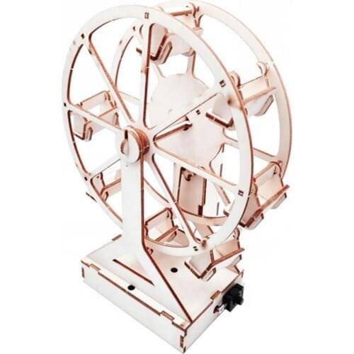 Creative Electric Wooden DIY Assembling Ferris Wheel Kit Children Educational Toys Crafts Gift for Science Experiments
