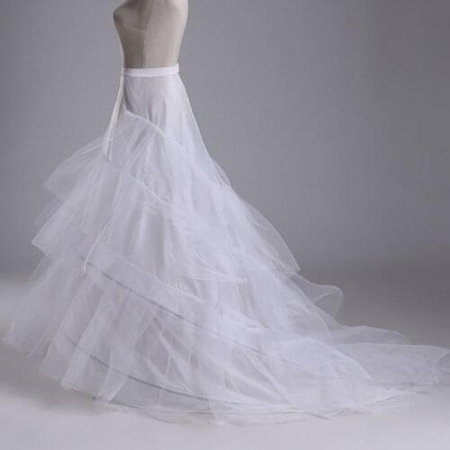 Tulle Netting Court Train Wedding Petticoat Bridal Bride