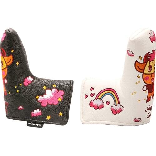 Waterproof Golf Club Headcover PU Leather Blade Putter Protector Putters Transport Travel Head Cover Protect Sleeve Clubs