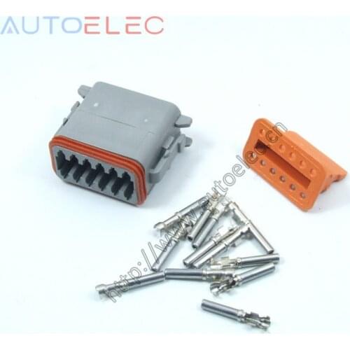 12 Pin DT06-12S connectors OEM Deutsch DT GRAY and U-barrel Crimper terminals 1060-16-0122 for boats KOMATSU kobelco