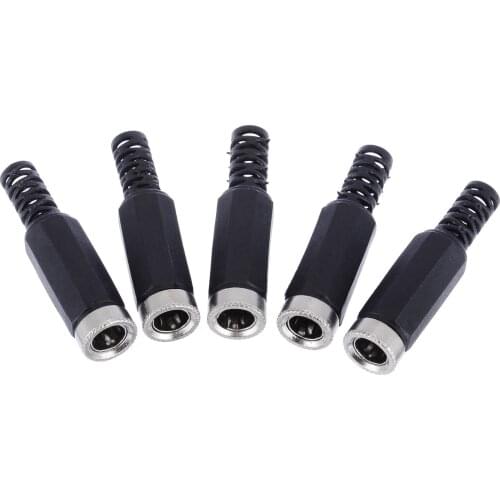 5 set DC5521 2.1mm*5.5mm Male + Female Pair DC Power Plug Socket Jack Connector Adapter