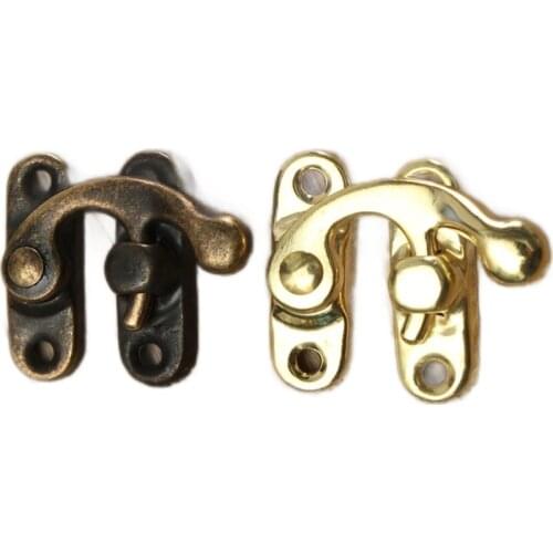 Antique Metal Lock Mini Decorative Hasps Hook for Gift Wooden Jewelry Box Padlock with Screws ZAKKA Box Hardware Home Decor