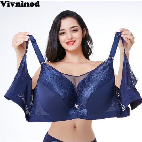 Plus Size 40-52 Sexy Seamless Bras For Fat mm oversize cup 120EFG cup bra with adjustable back underwear push up sexy lace bra