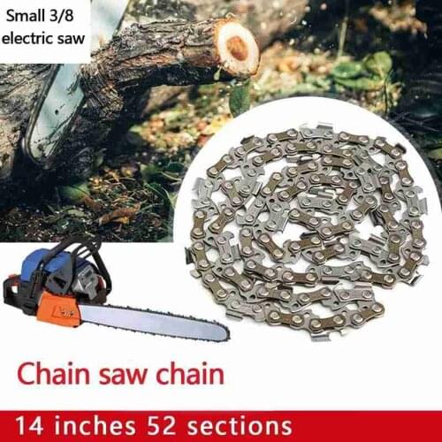 14'' Metal Chainsaw 3/8''lp Gauge 52dl Pole Cut Wood Quick Electric Chain Household Logging 16 Inch Right Angle Saw Blade Tools