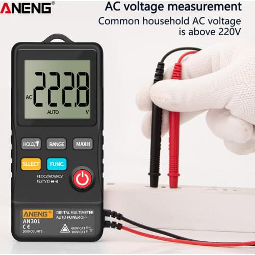 ANENG AN301 True Rms Digital Multimeter Tester Meter Transistor Testers Automatic Multimetro Profesional AC/DC Car