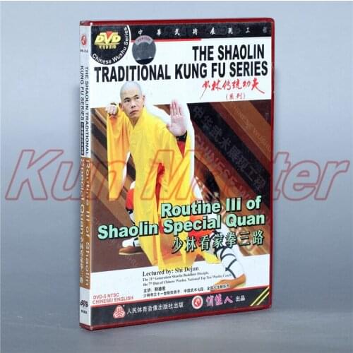 Disc DVD The Shaolin Traditinal Kung Fu Routine Three Of Shaolin Special Quan English Subtitles