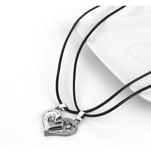 ECHSUN fashion heart couple sieraden necklace pendant collar necklace best friend babygirl necklace dainty sautoir long