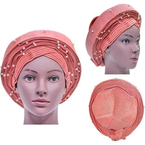 2019 hot sale african asooke headtie 023 auto gele for women
