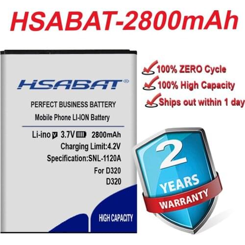 HSABAT High Quality Accumulator New 2800mAh For Micromax D320 moblie phone Battery+Fast delivery