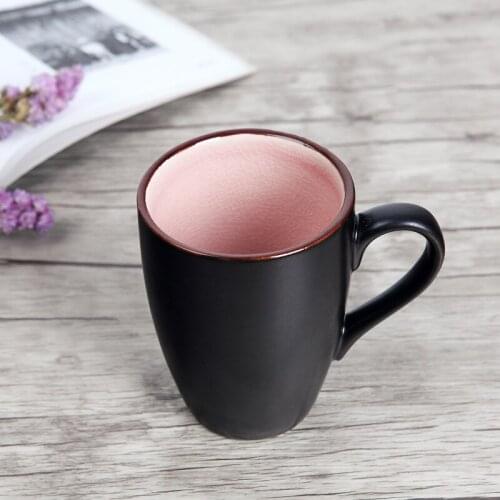 Japanese Cup Ceramic Lovely Creative Ceramic Mark Coffee Ceramic Cup Color Coating To Show Their Glamour Color Double Wall Mug
