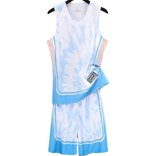 2021 Summer Chinese Style Basketball Suit Youth Jersey Training Team Uniform Alphanumeric Printed Side Decoration