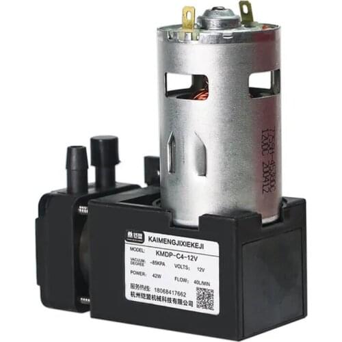Mini DC Oil Free Vacuum Pump, 12V / 24V, 42W, Small Vacuum Pump, Diaphragm Pump, Air Pump, 85KPA + 550KPA, 40L / MIN