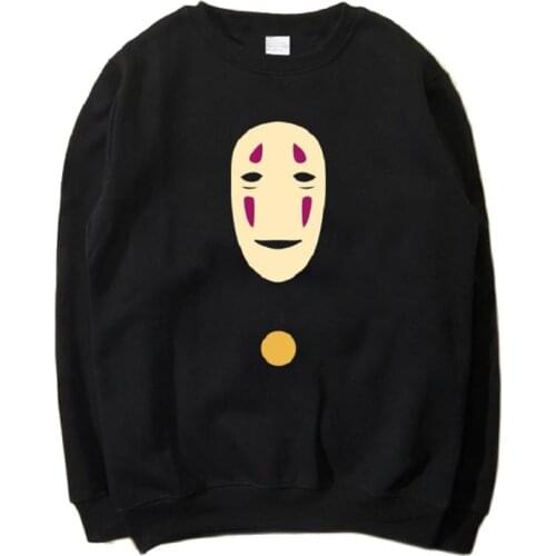 High-Q Unisex Spirited Away Harajuku ogino chihiro Pullovers Hoodie No Face man Cotton Hoodie Sweatshirts Jacket Coat
