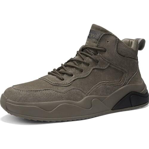 Mens Shoes Casual Boots Durable Genuine Leather Pigskin Non-slip Sole Classic High Quality 2021 Fashion Platforms Keep Warm New