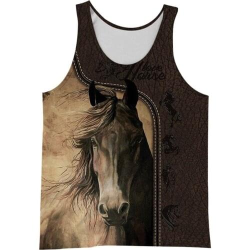 CLOOCL Love Horse Series Tank Tops Newest Animal 3D Print Men Clothing Sleeveless Casual Vests Harajuku Tops