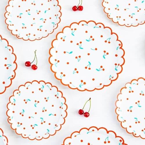 8pcs Cartoon Disposable Tableware Sets Cute Plates Kids Birthday Party Decoration Wedding Festival Supplies