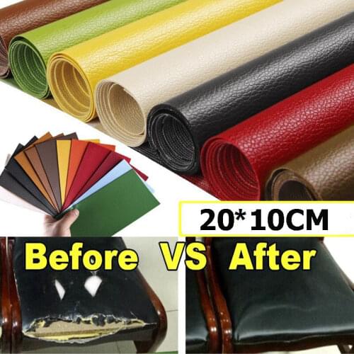 20cm*10cm Multicolor PU No Ironing Sofa Repair Leather Patch Self-adhesive Sticker for Chair Seat Shoe Fix Leather Sofa Patches