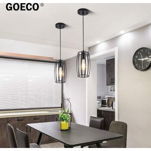 Industrial Pendant Light Iron cage Hanging Lamp E27 Bulb Base, Adjustable Pendant Lamp for Home Lighting in Kitchen, Dining Room