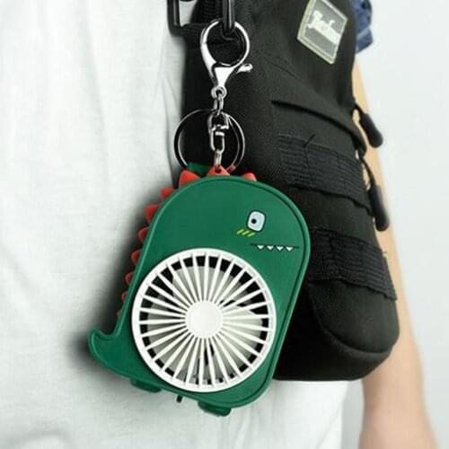 Mini Dinosaur Shape Keychain Fan Portable USB Rechargeable Handy Cooling fan Gift